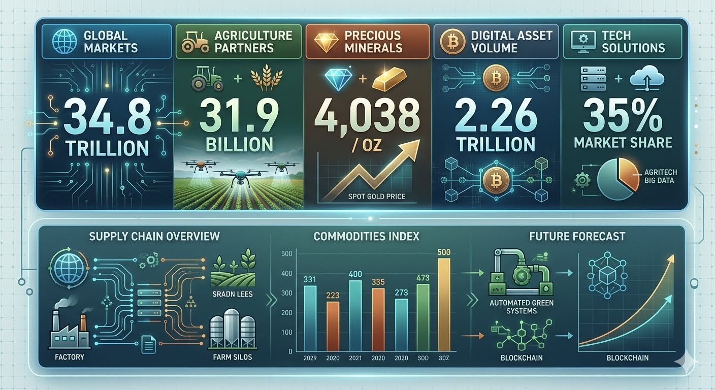 Infographic of global consulting and trade market facts